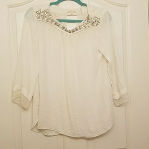Rebecca Taylor white silk top